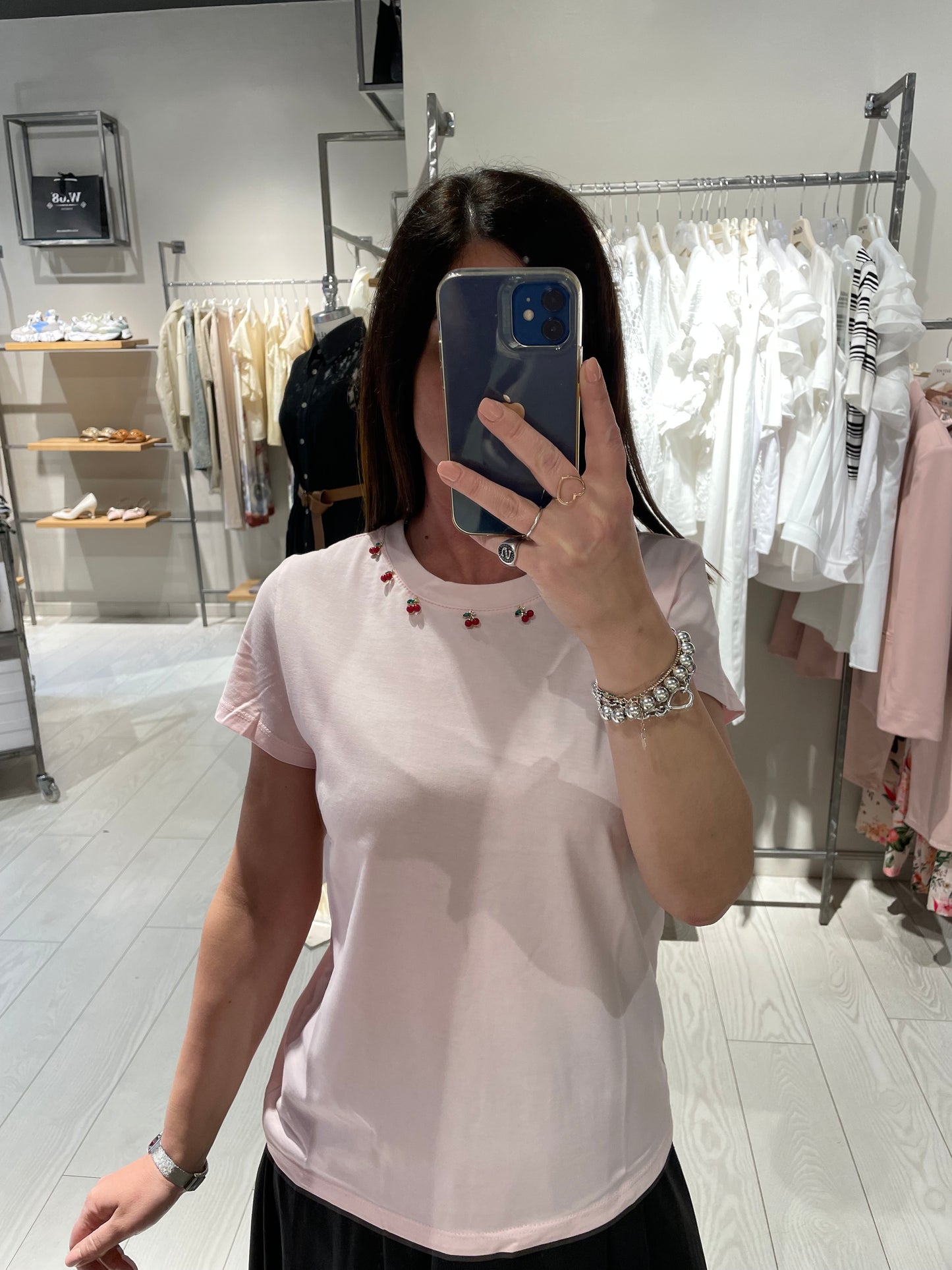 T-shirt girocollo ciliegie Susy Mix