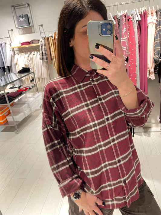 Camicia check frangia Susy Mix