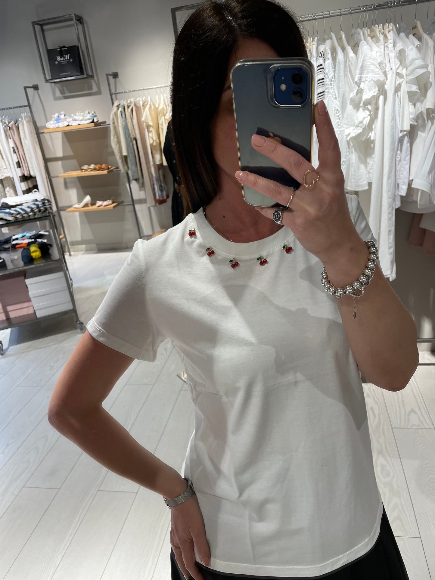 T-shirt girocollo ciliegie Susy Mix