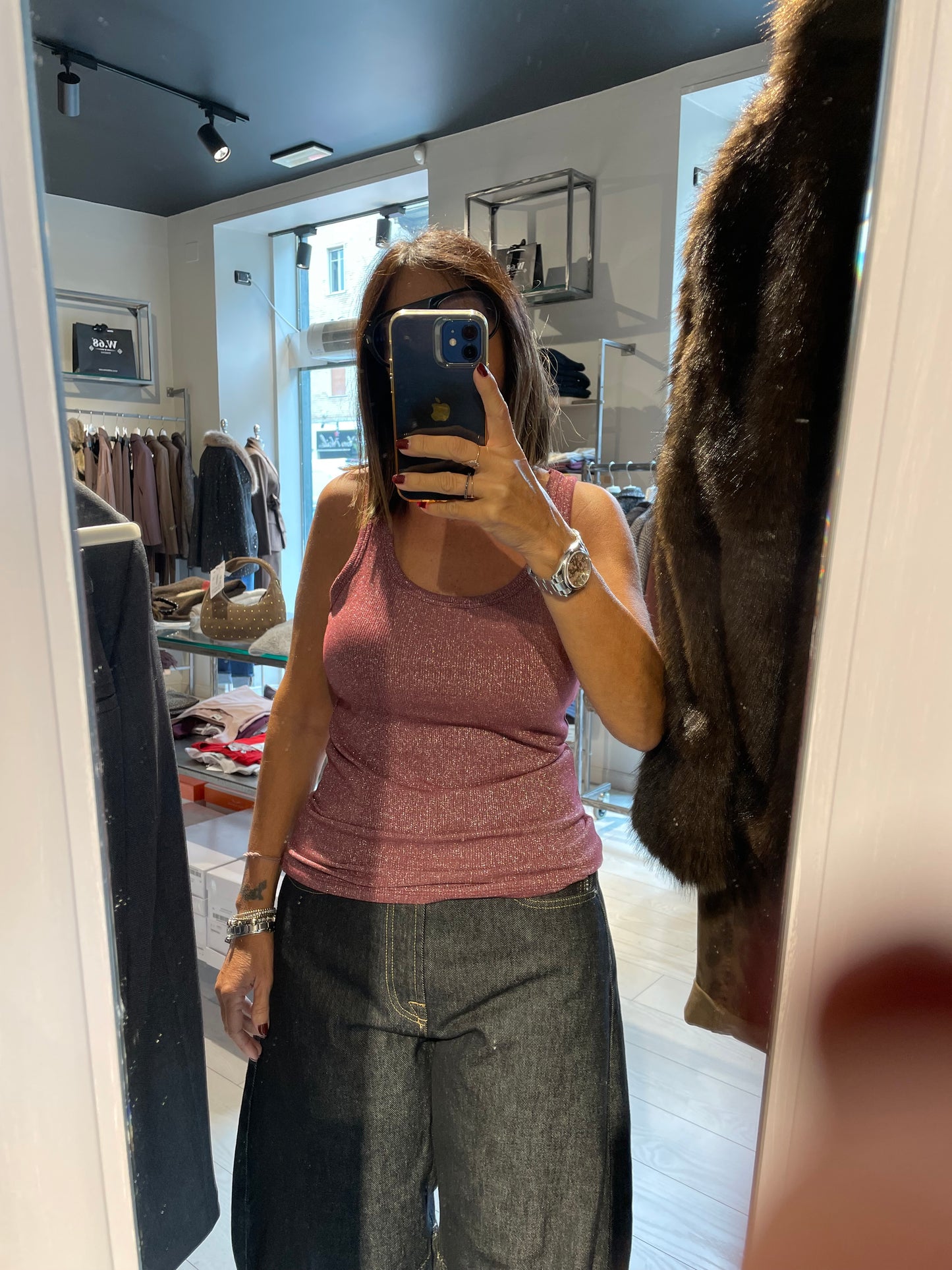 Canotta costina lurex