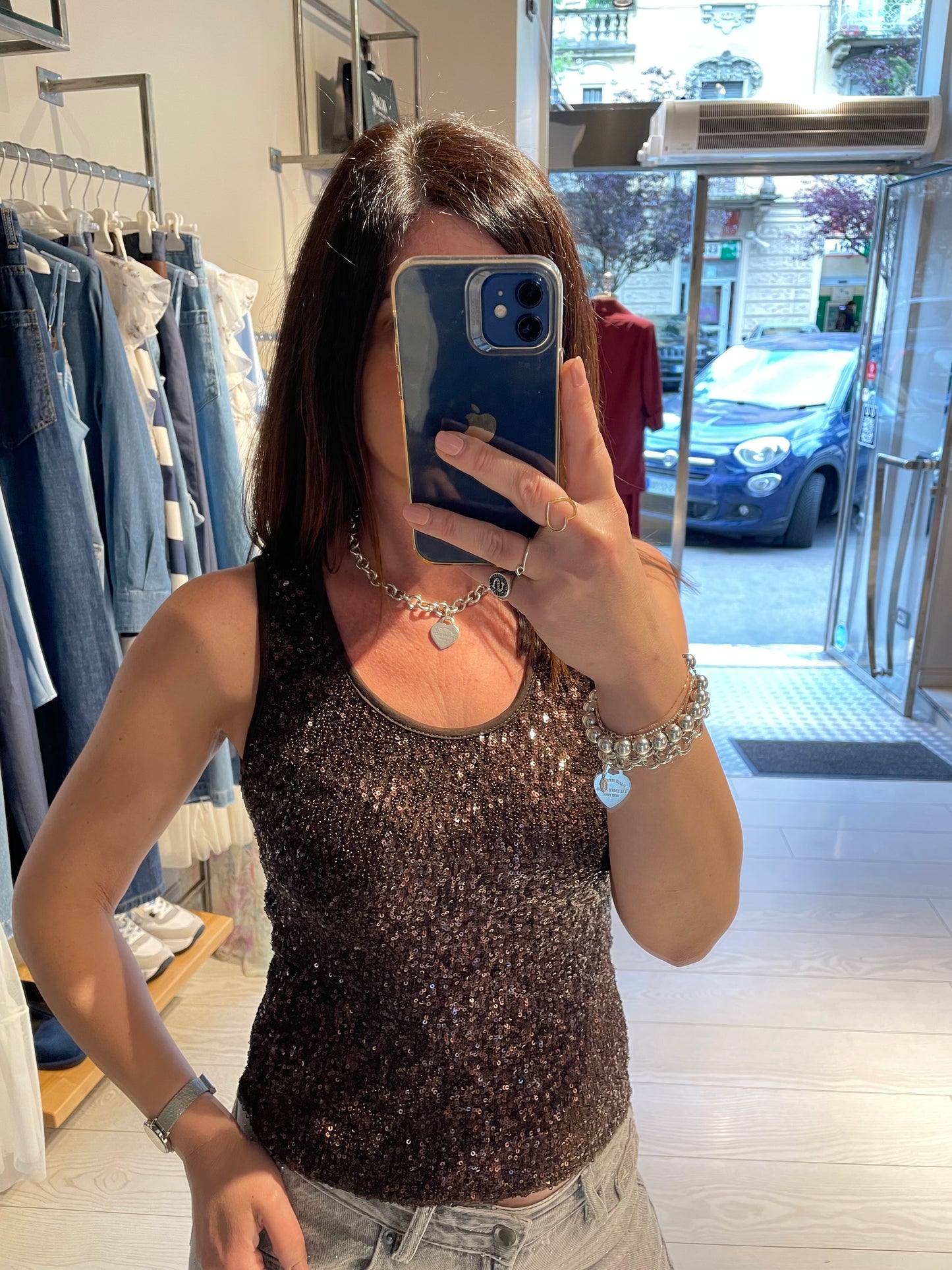 Top paillettes Susy Mix