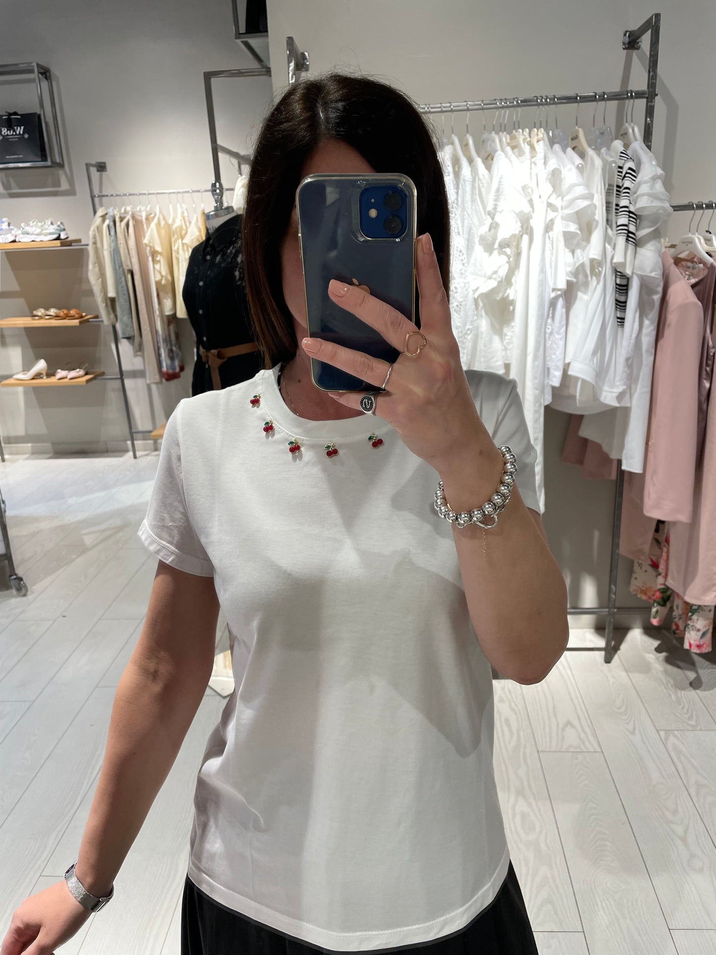 T-shirt girocollo ciliegie Susy Mix