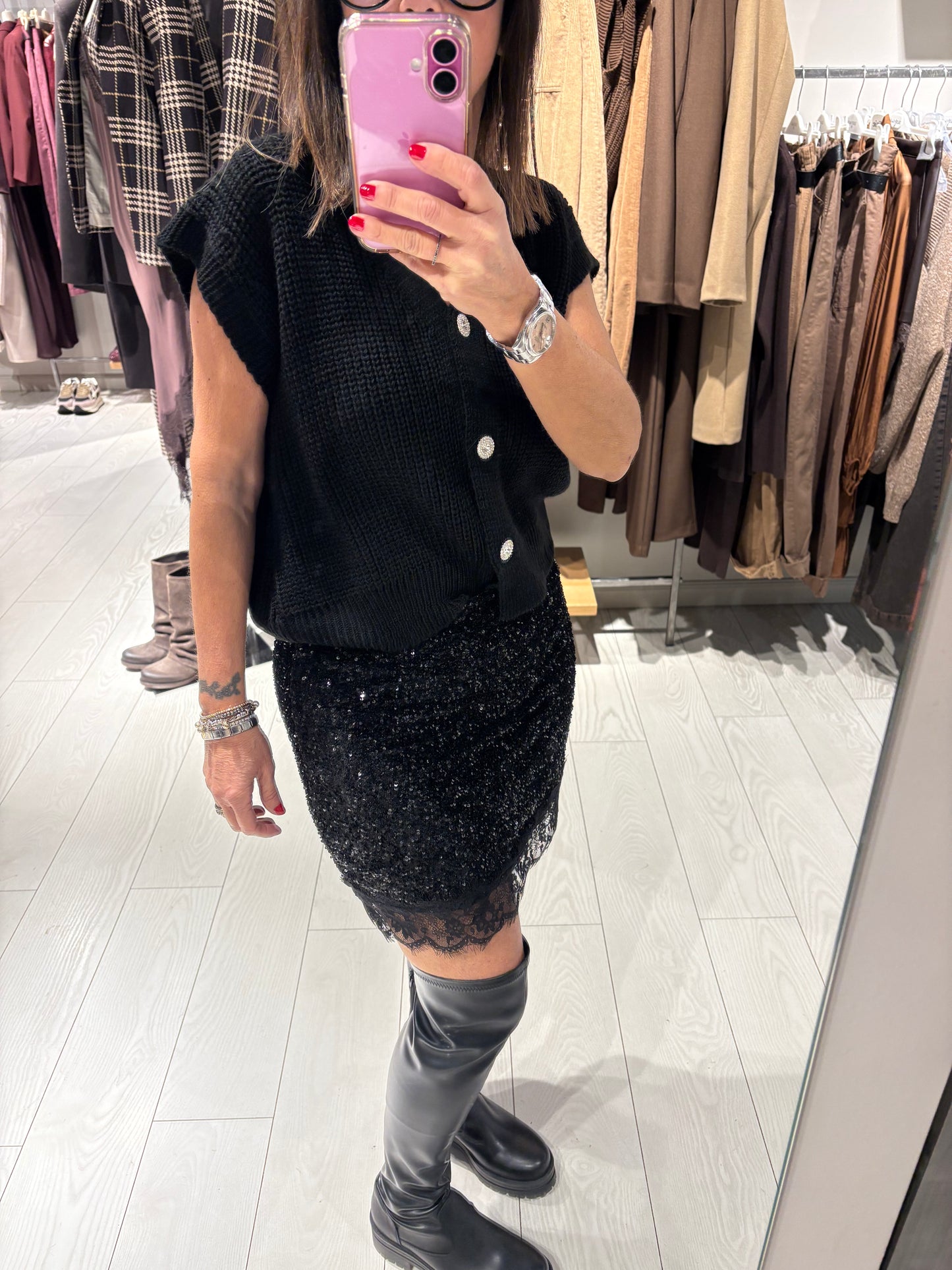 Minigonna paillettes Susy Mix