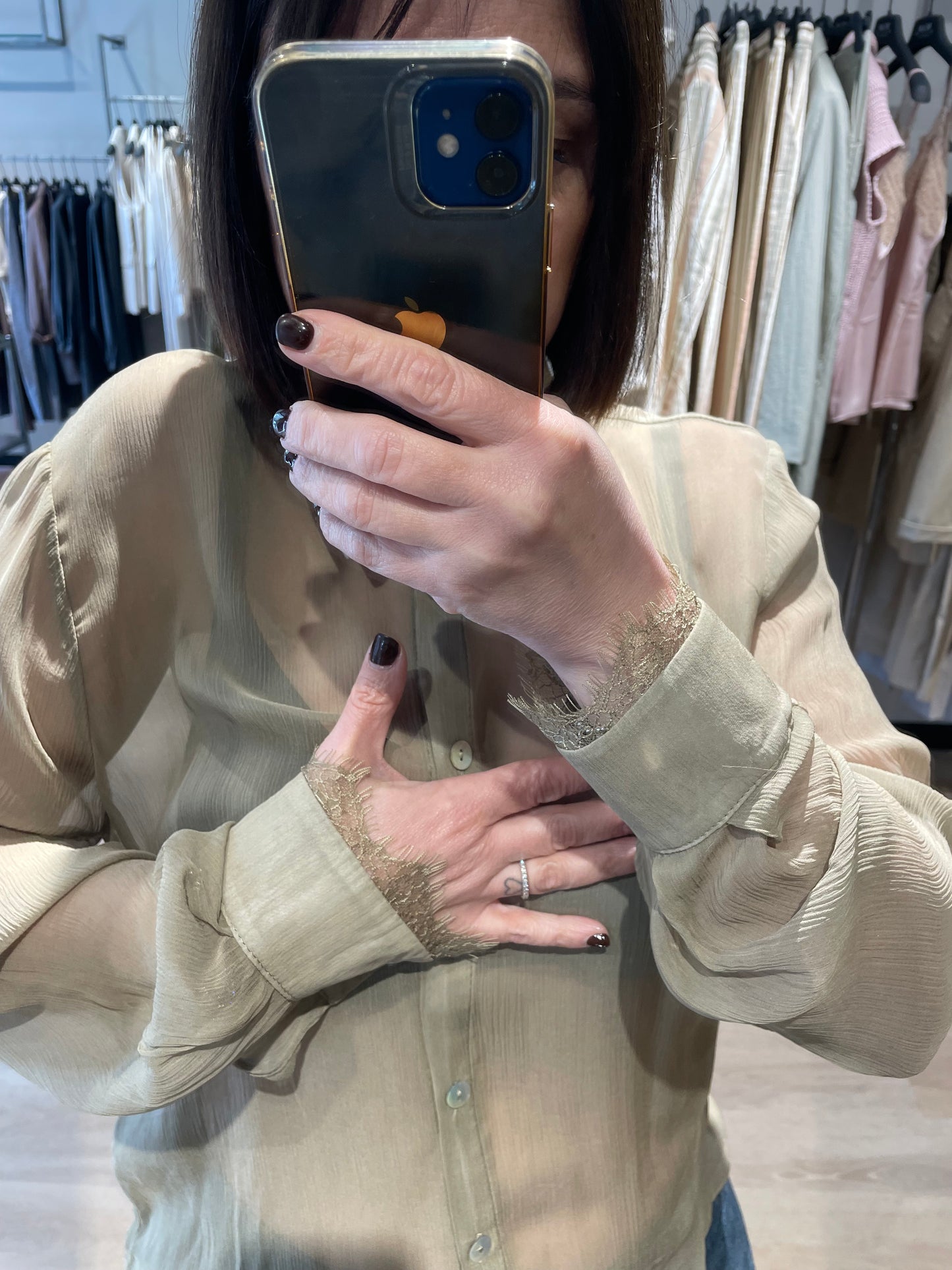 Camicia pizzo manica Susy Mix