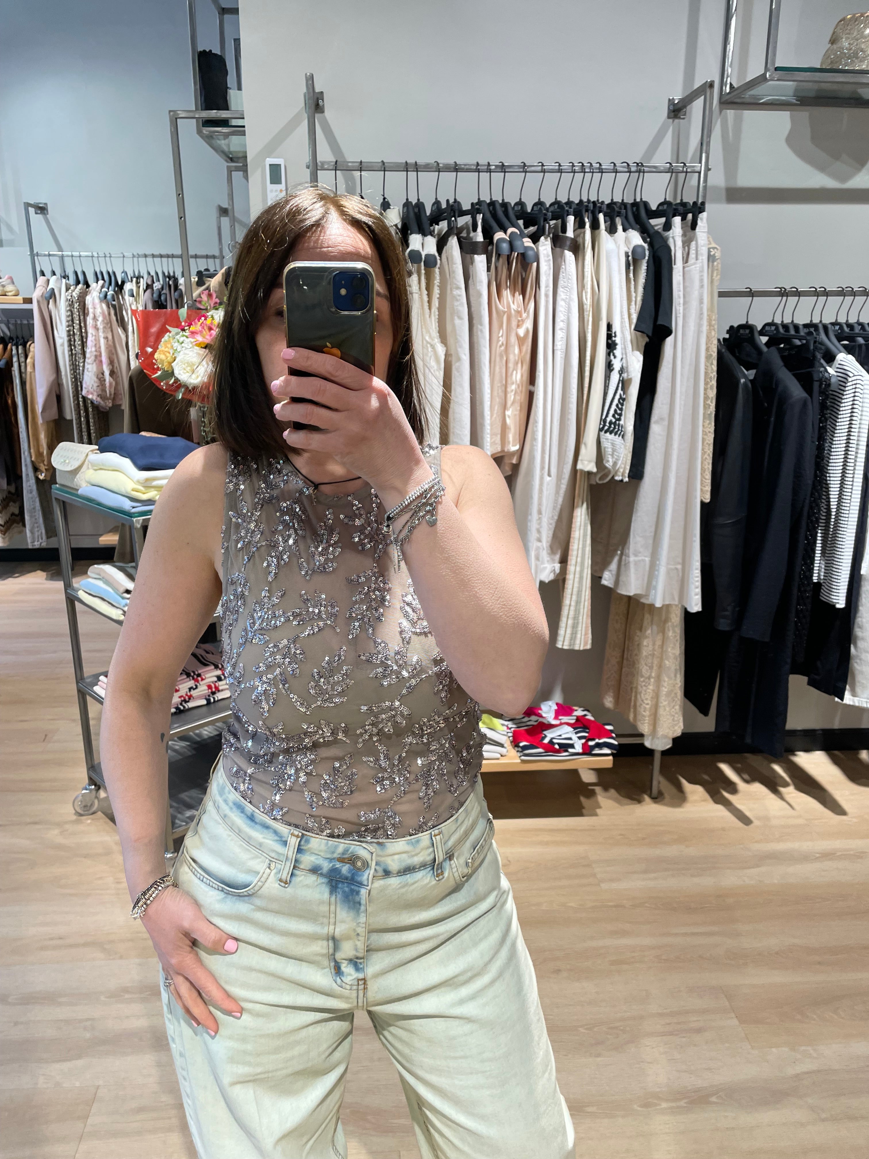 Canotta Paillettes Susy Mix