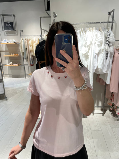 T-shirt girocollo ciliegie Susy Mix