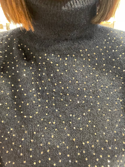 Dolcevita mezza manica strass Souvenir