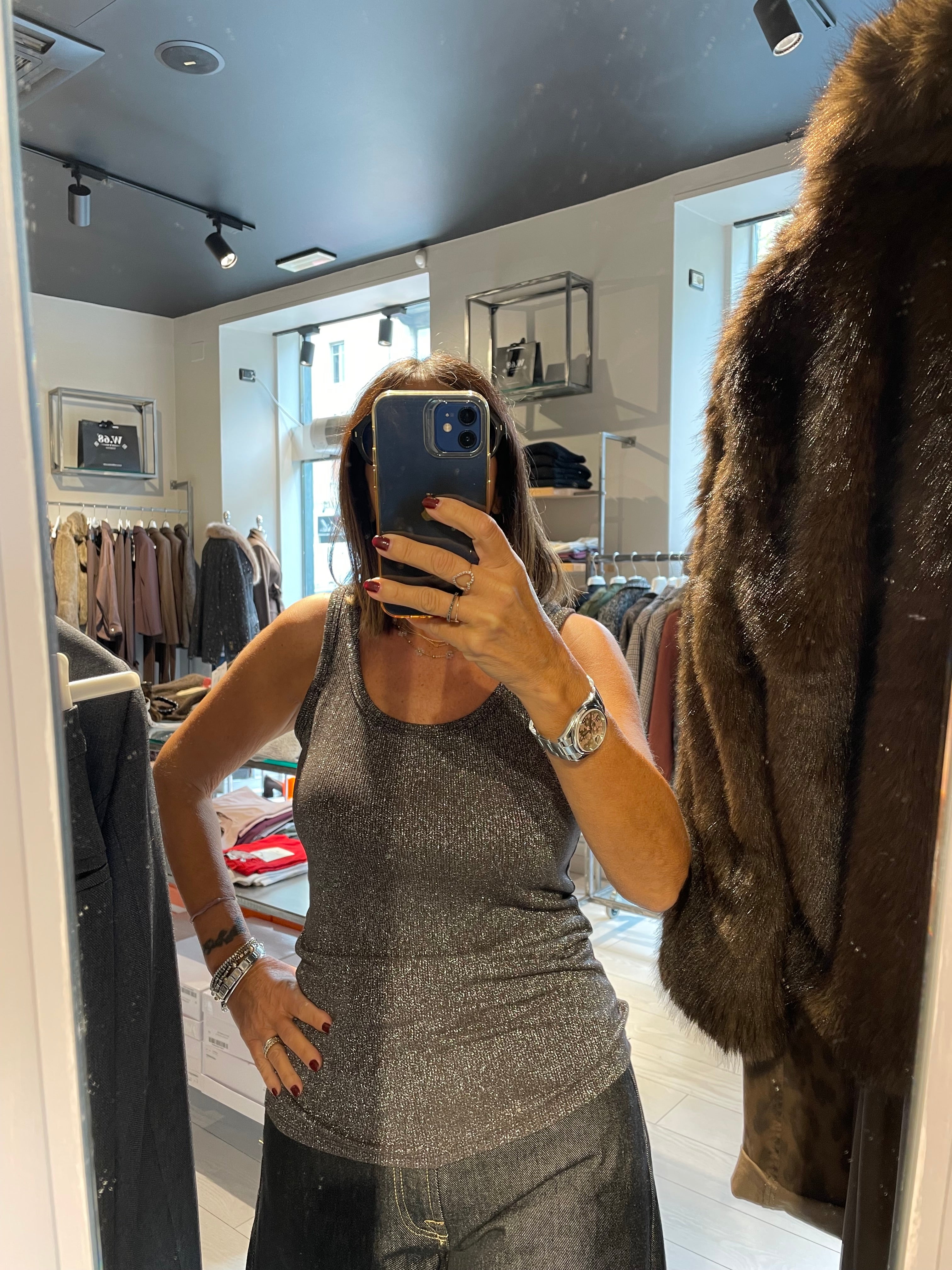 Canotta costina lurex