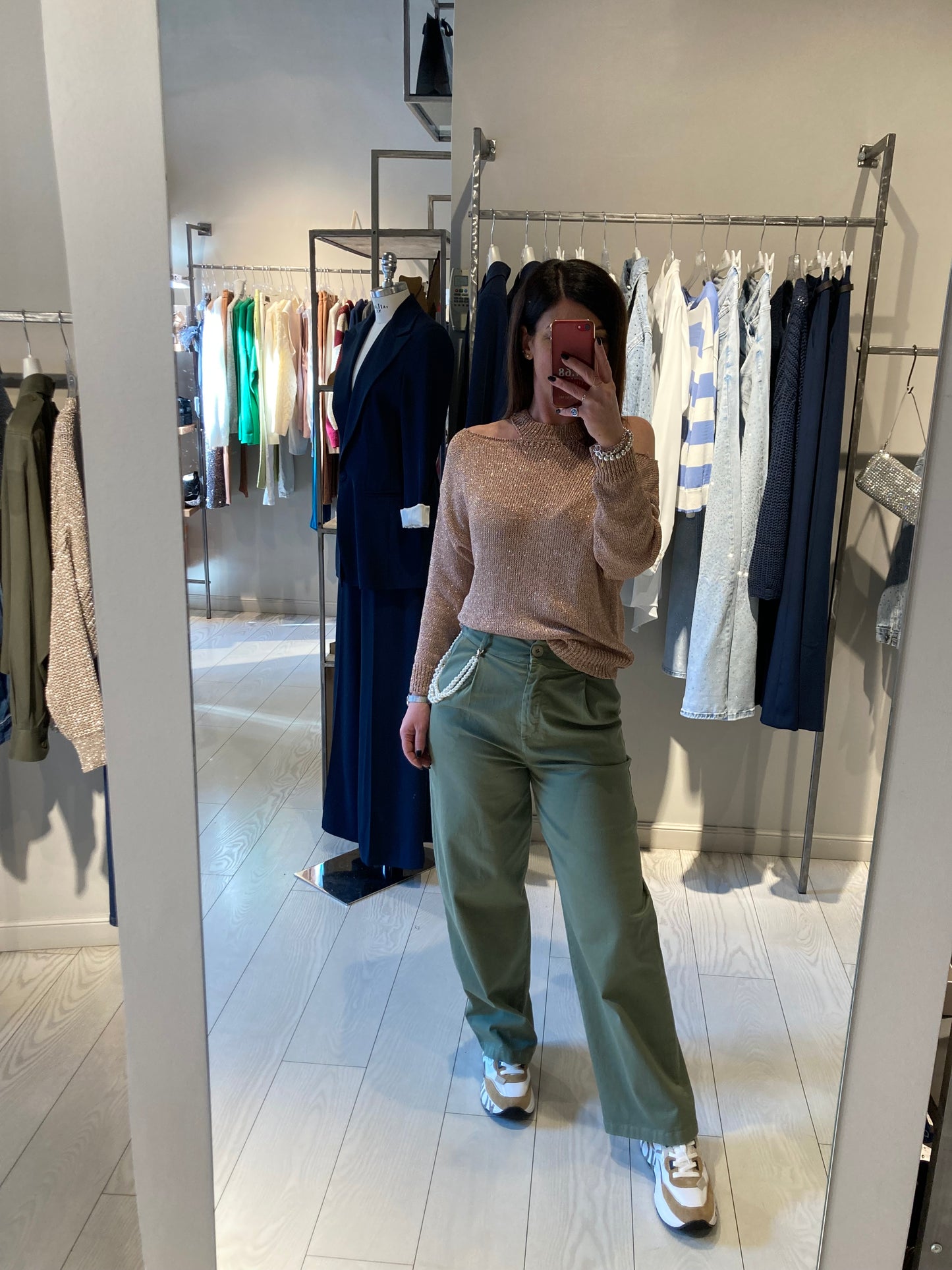 Pantalone con perle Susy Mix