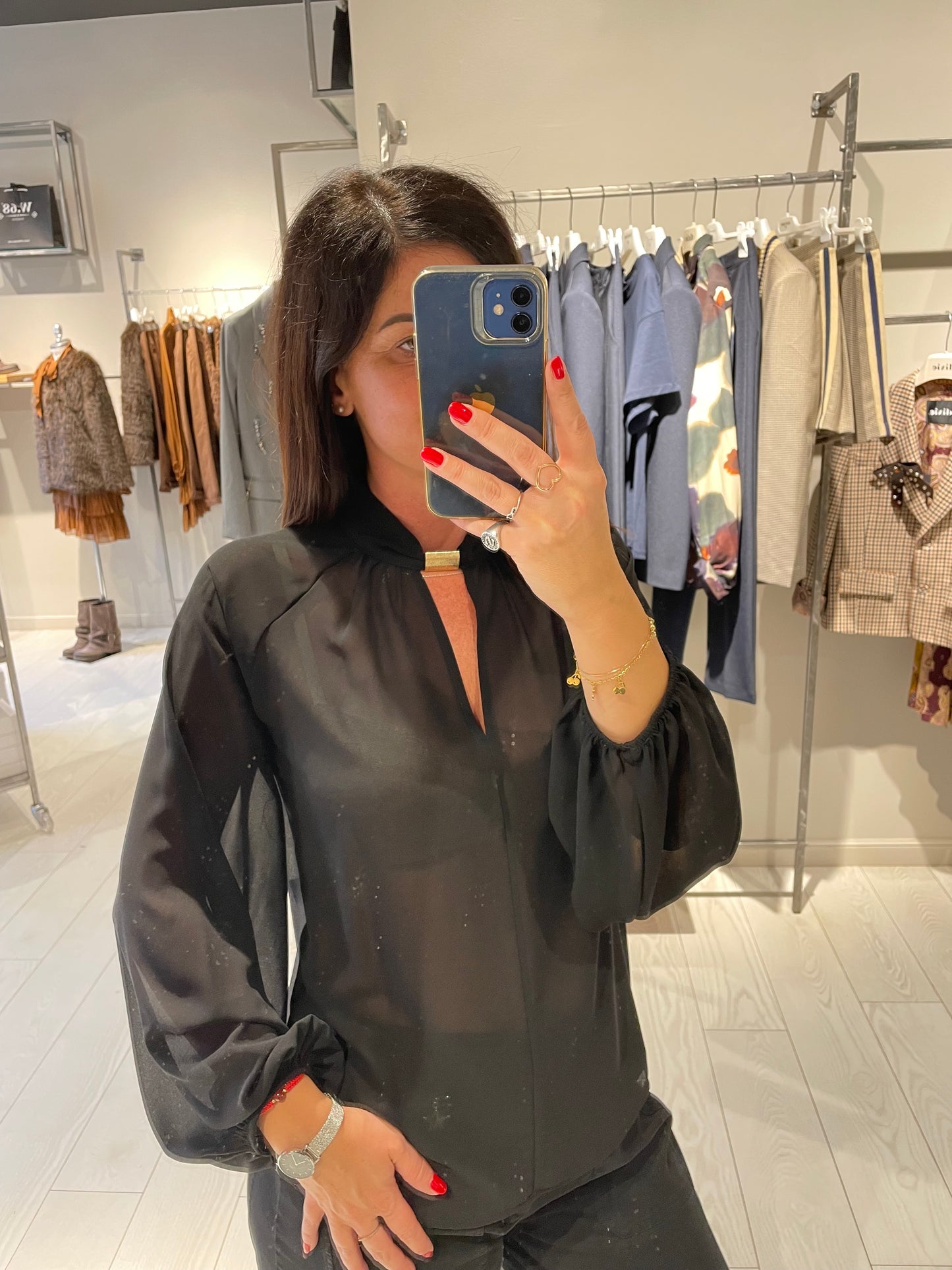 Blusa georgette accessorio Susy Mix