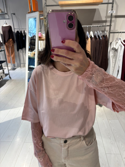 T-shirt maniche pizzo Susy Mix