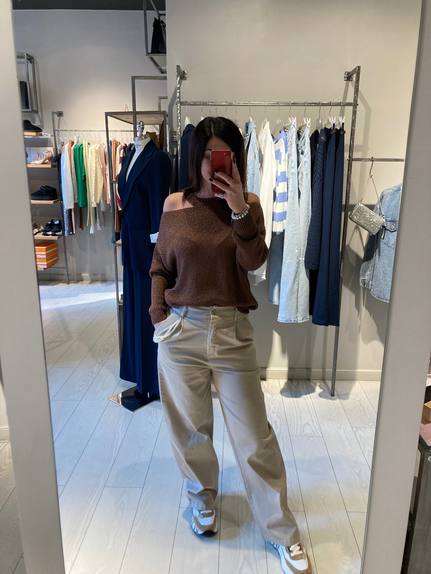 Pantalone con perle Susy Mix