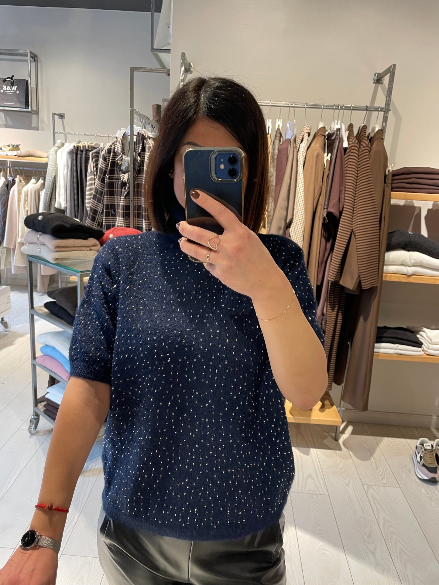 Dolcevita mezza manica strass Souvenir