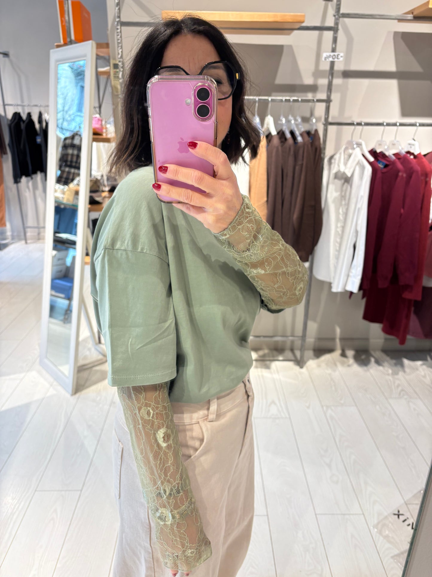 T-shirt maniche pizzo Susy Mix