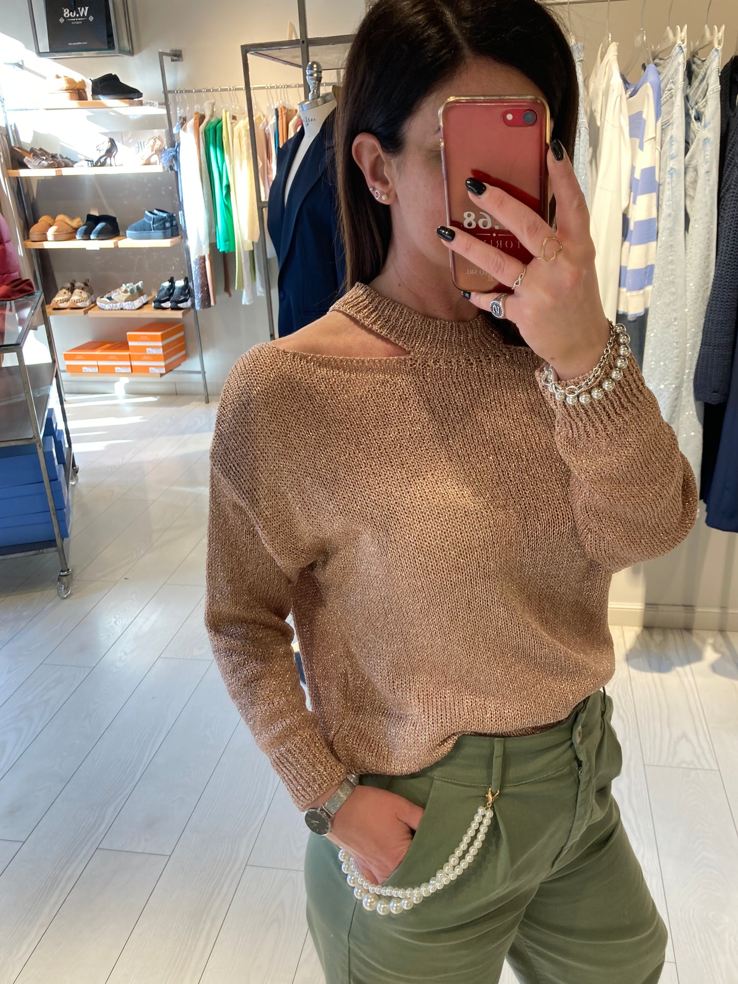Maglia cut out lurex Susy Mix