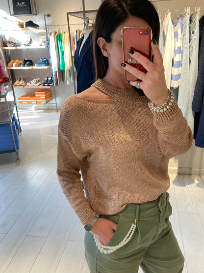 Maglia cut out lurex Susy Mix