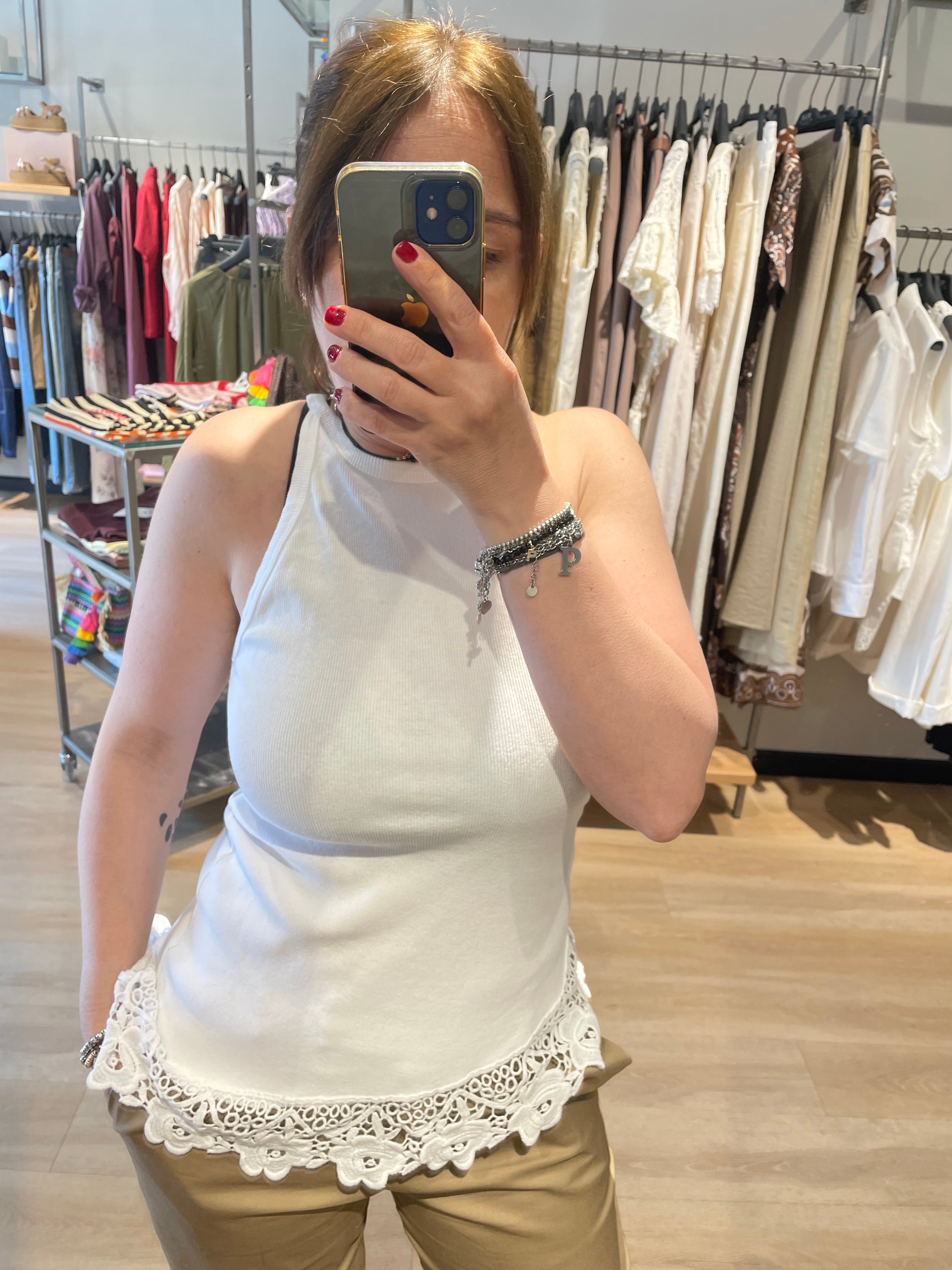 Canotta con pizzo Susy Mix