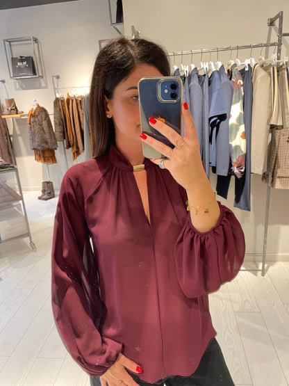 Blusa georgette accessorio Susy Mix