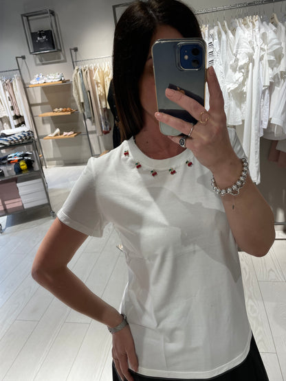 T-shirt girocollo ciliegie Susy Mix