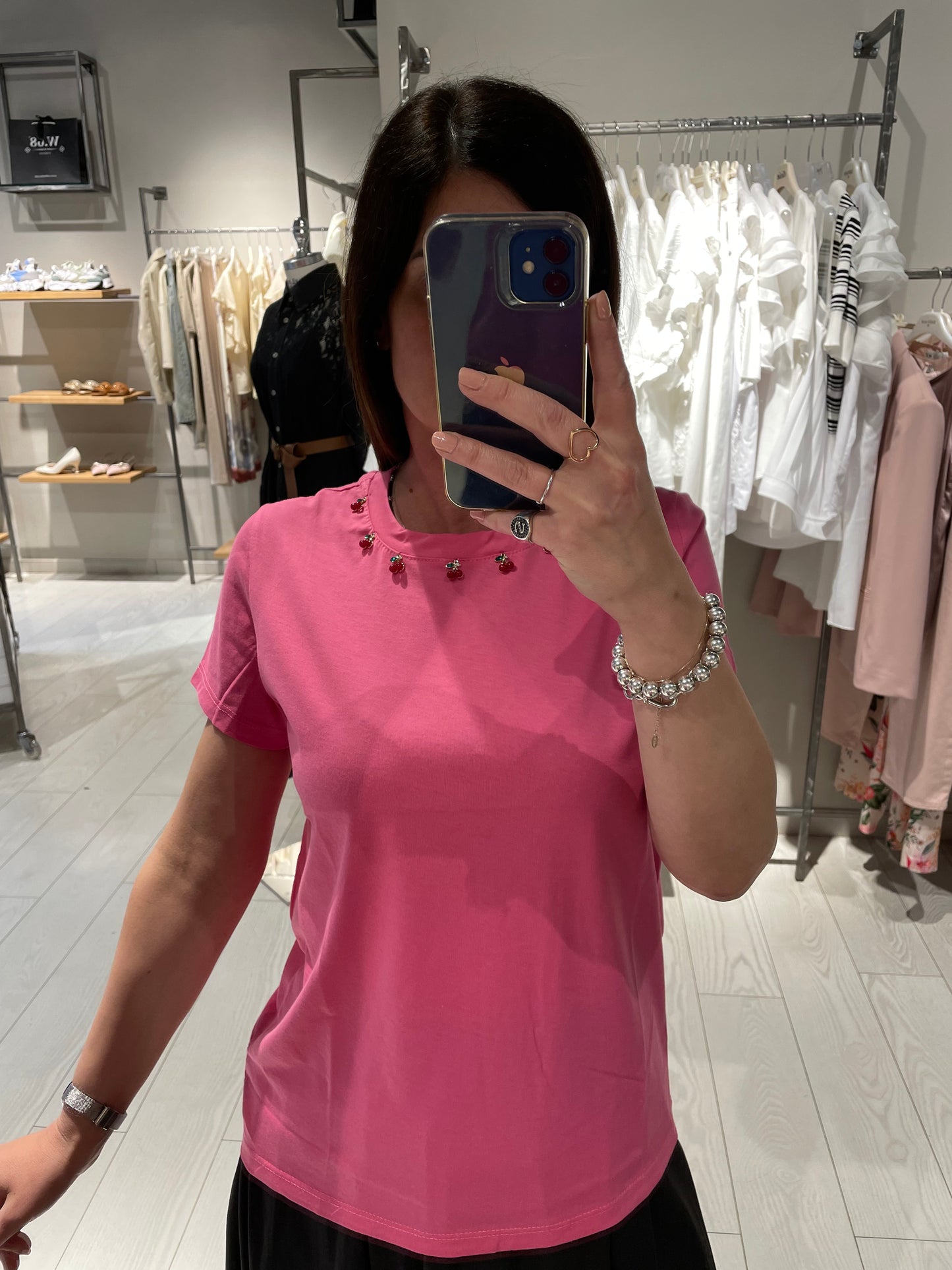 T-shirt girocollo ciliegie Susy Mix