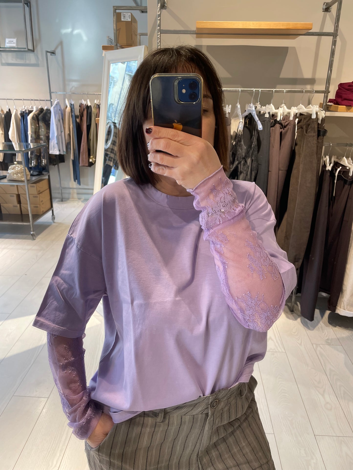 T-shirt maniche pizzo Susy Mix