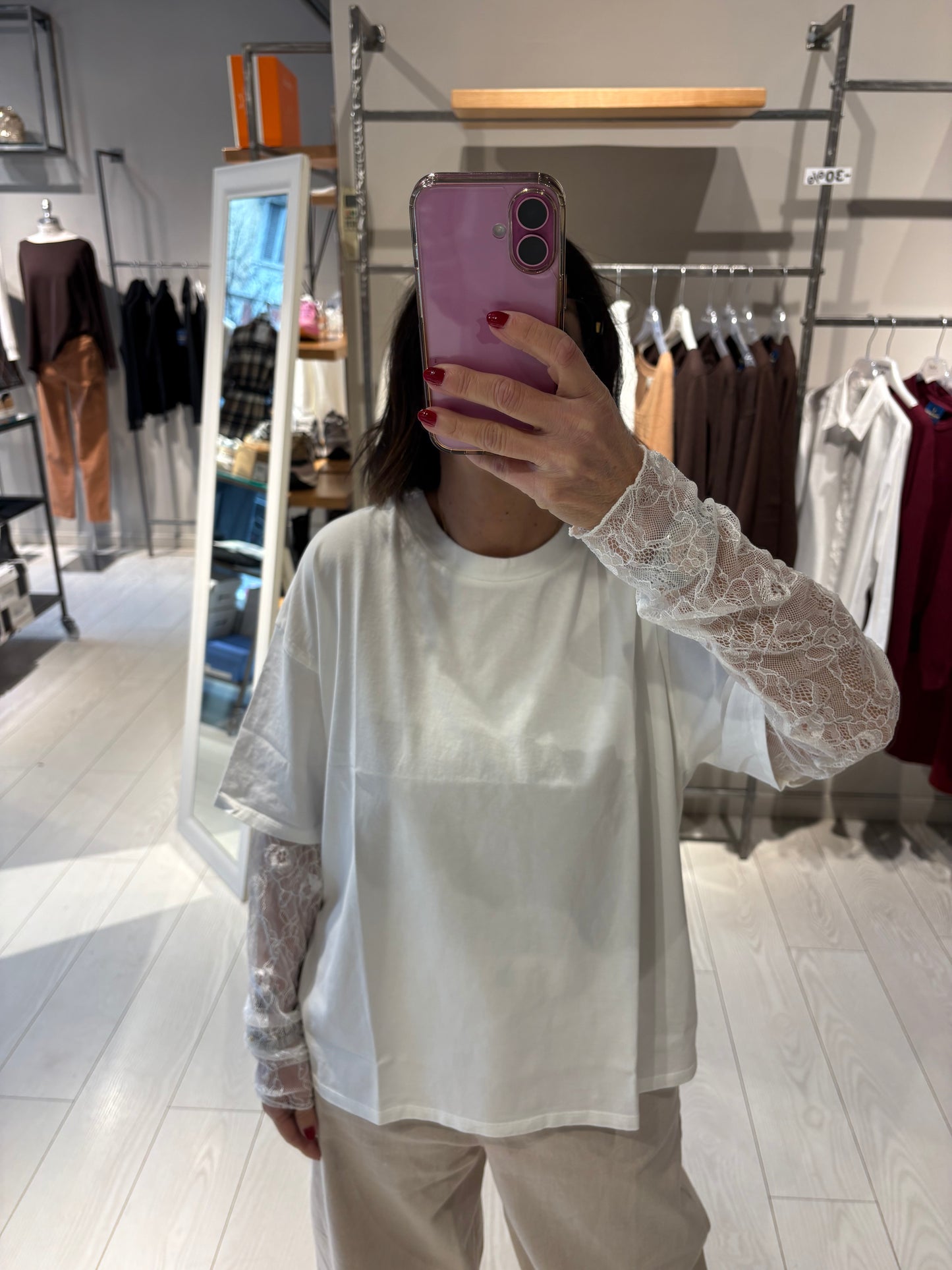 T-shirt maniche pizzo Susy Mix