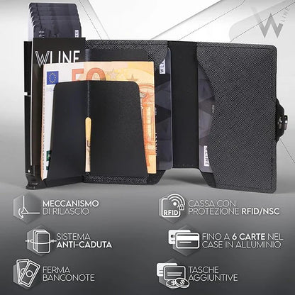 WLine Card Holder - with Coin Pocket Zip 