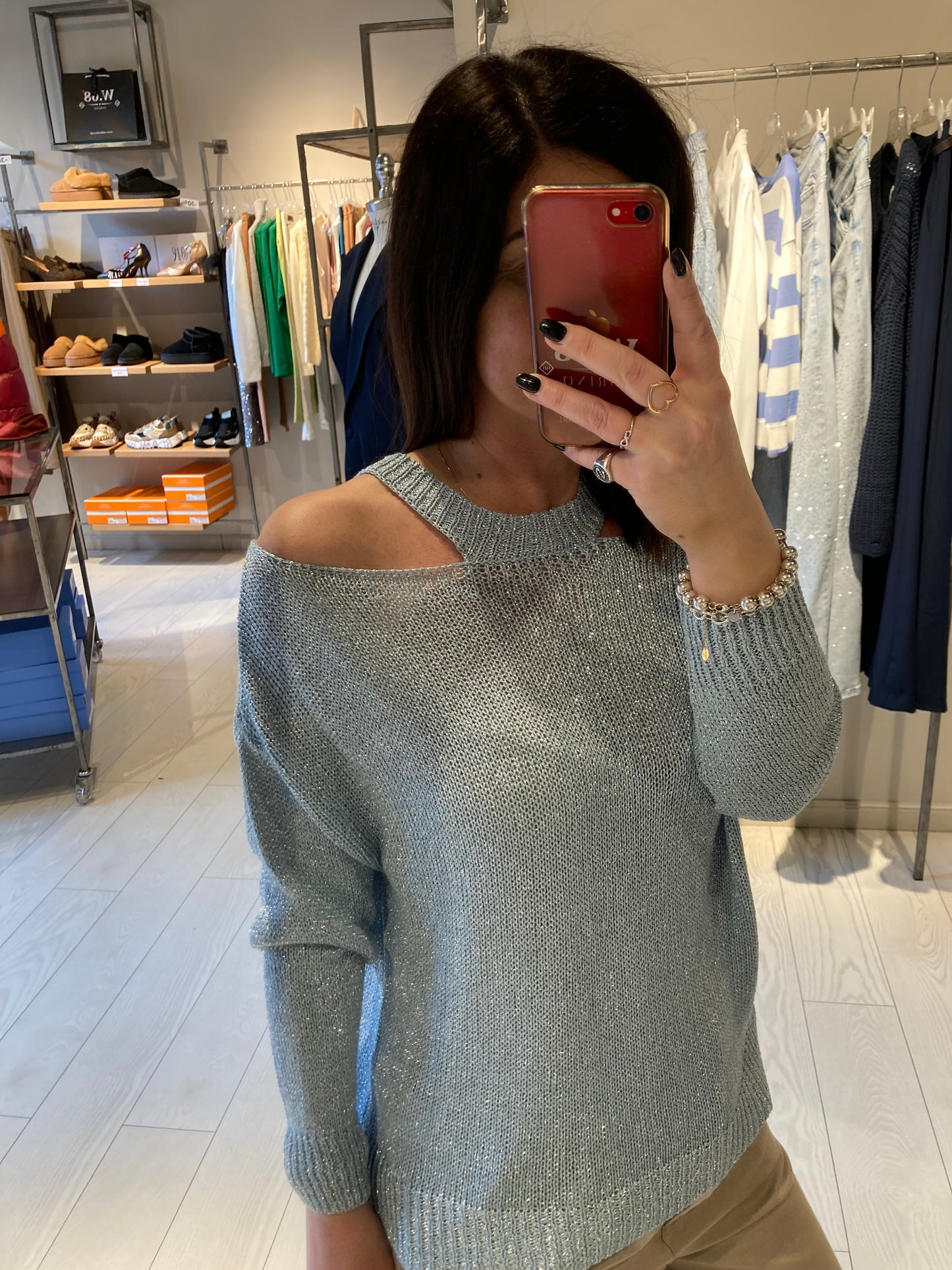 Maglia cut out lurex Susy Mix