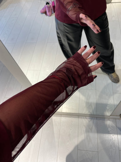 T-shirt maniche tulle Susy Mix