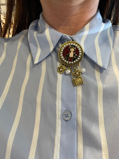 Camicia con spilla Susy Mix