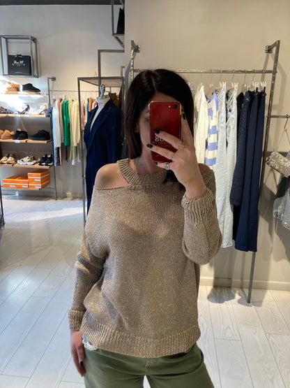 Maglia cut out lurex Susy Mix