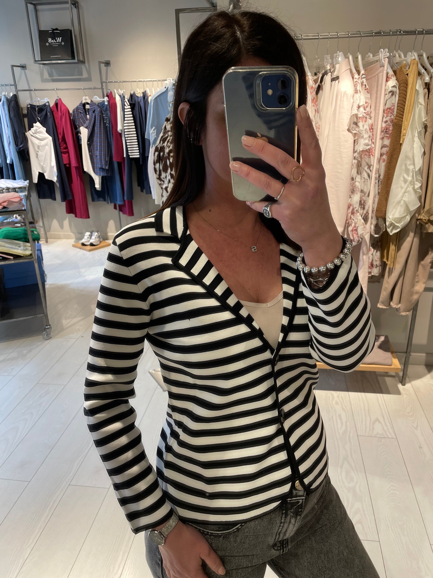 Giacca maglia righe Susy Mix