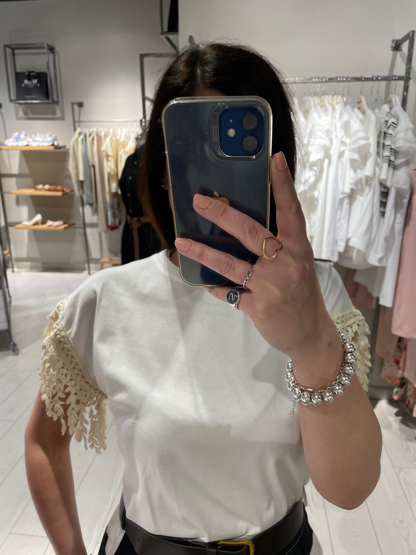 T-shirt profilo foglie Susy Mix