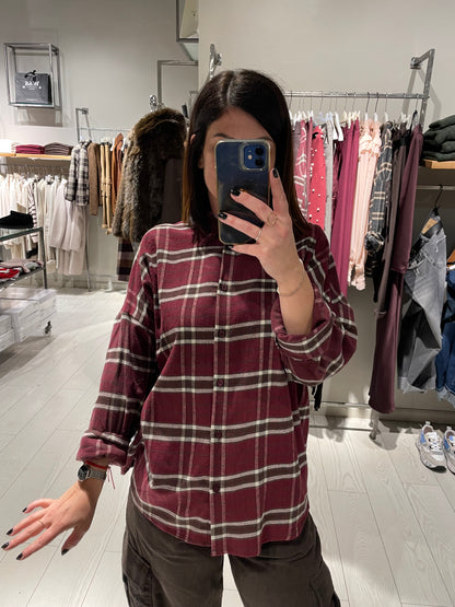 Camicia check frangia Susy Mix