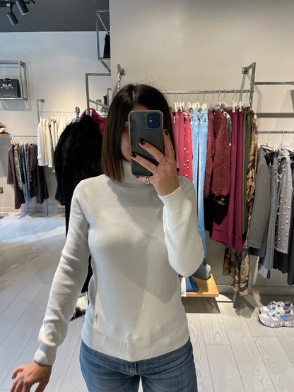 Maglia dolcevita micro paillettes W68