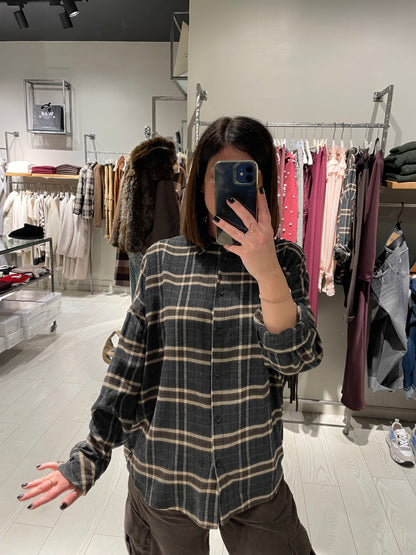 Camicia check frangia Susy Mix