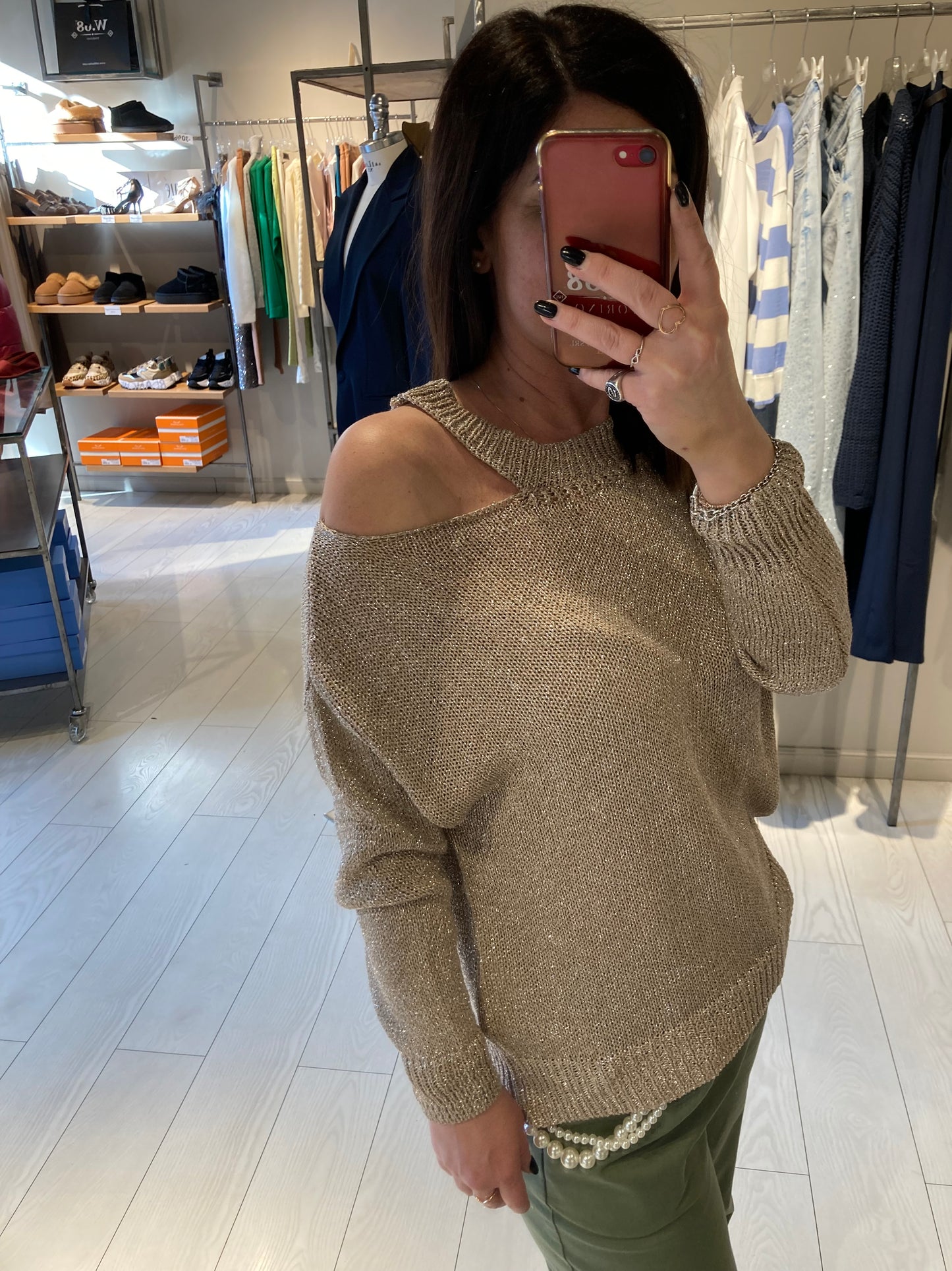 Maglia cut out lurex Susy Mix