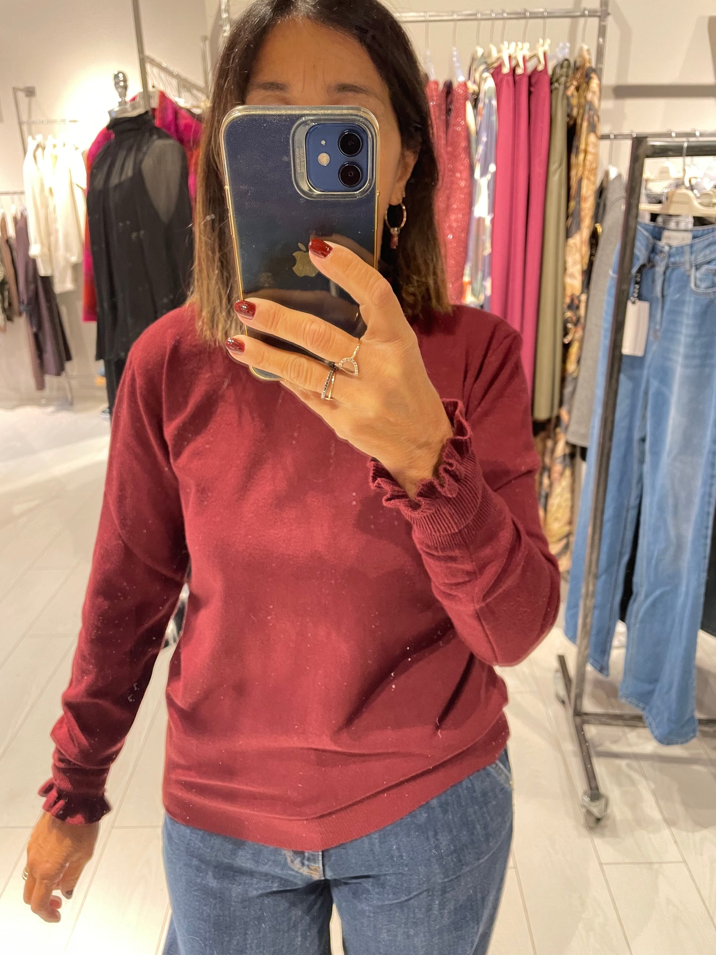 Maglia collo rouches Have One