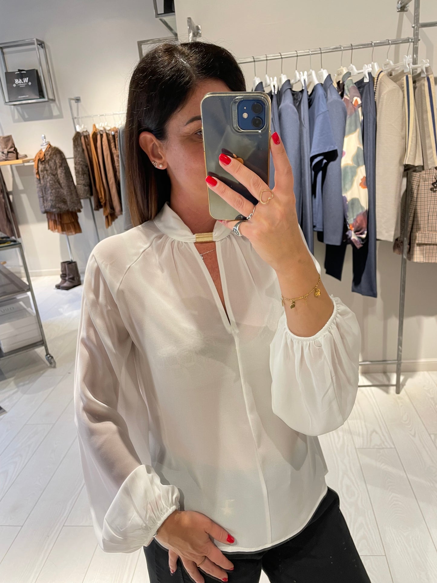 Blusa georgette accessorio Susy Mix