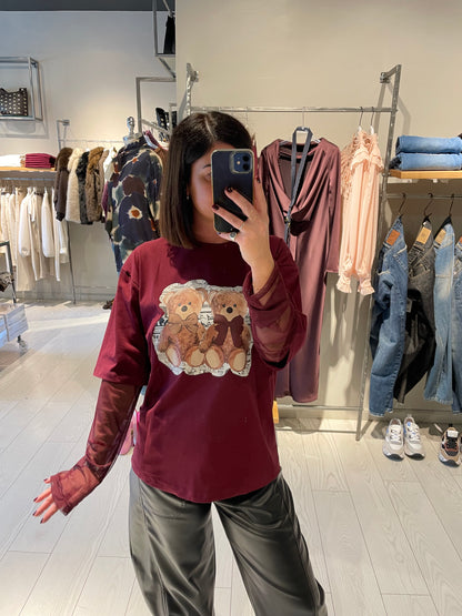 T-shirt maniche tulle Susy Mix