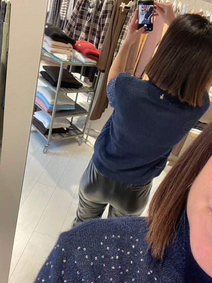 Dolcevita mezza manica strass Souvenir