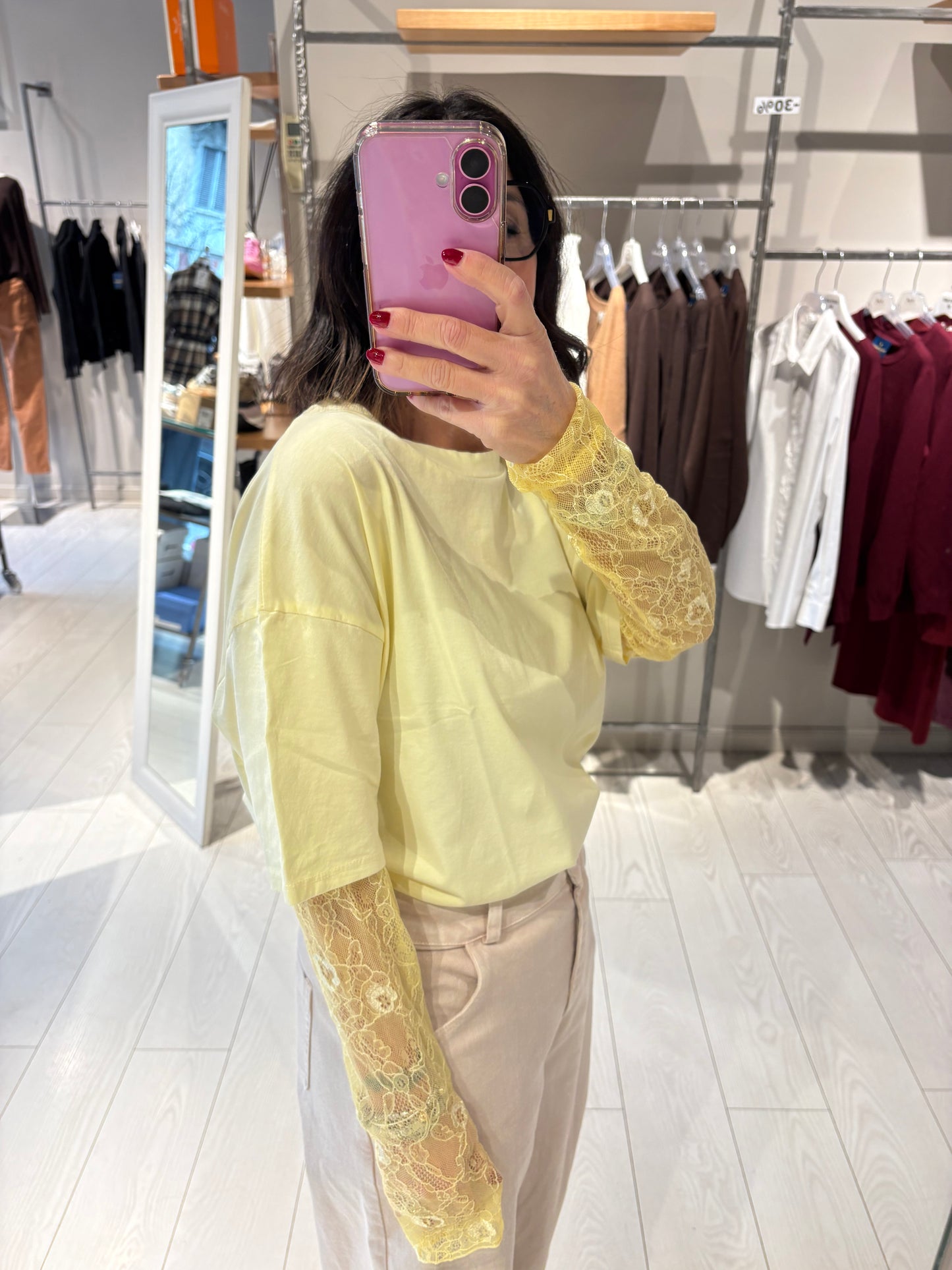 T-shirt maniche pizzo Susy Mix