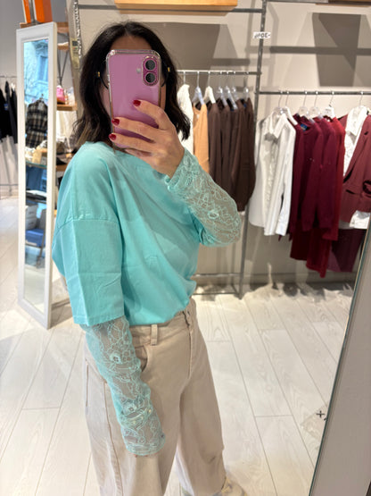 T-shirt maniche pizzo Susy Mix