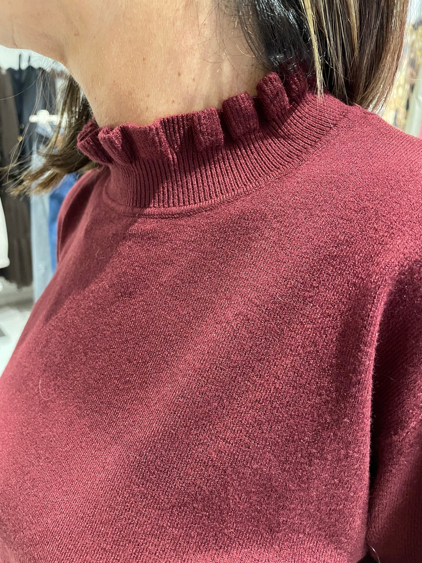 Maglia collo rouches Have One