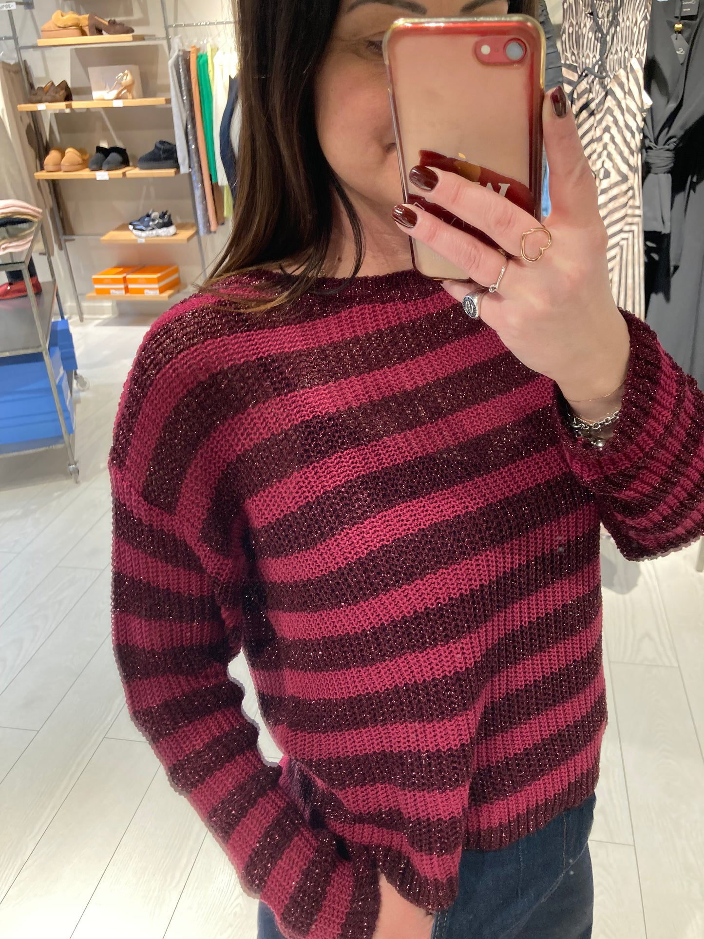 Maglia righe lurex Kontatto