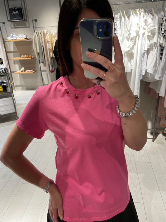 T-shirt girocollo ciliegie Susy Mix