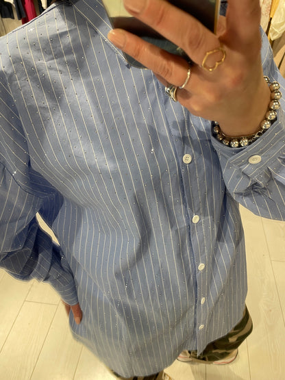 Camicia gessata strass Susy Mix