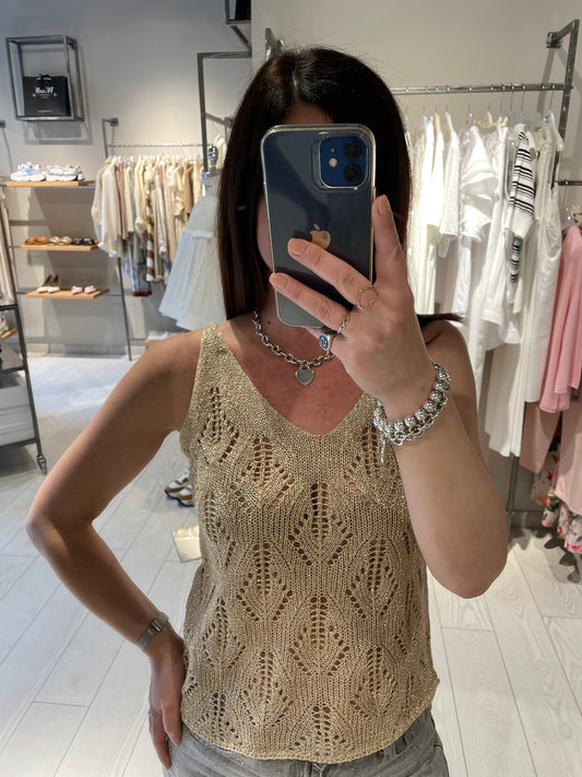 Canotta traforata lurex Susy Mix