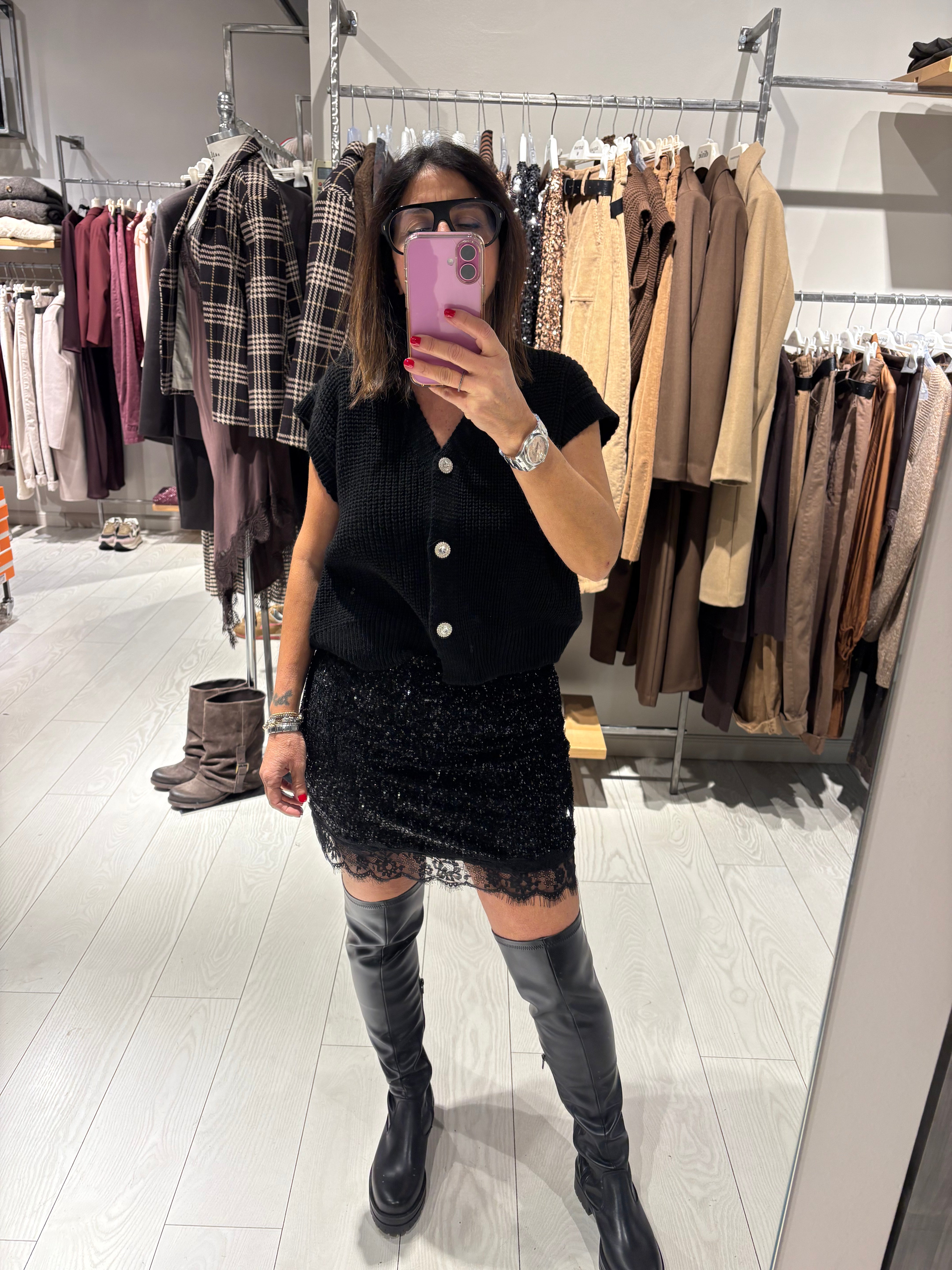 Minigonna paillettes Susy Mix