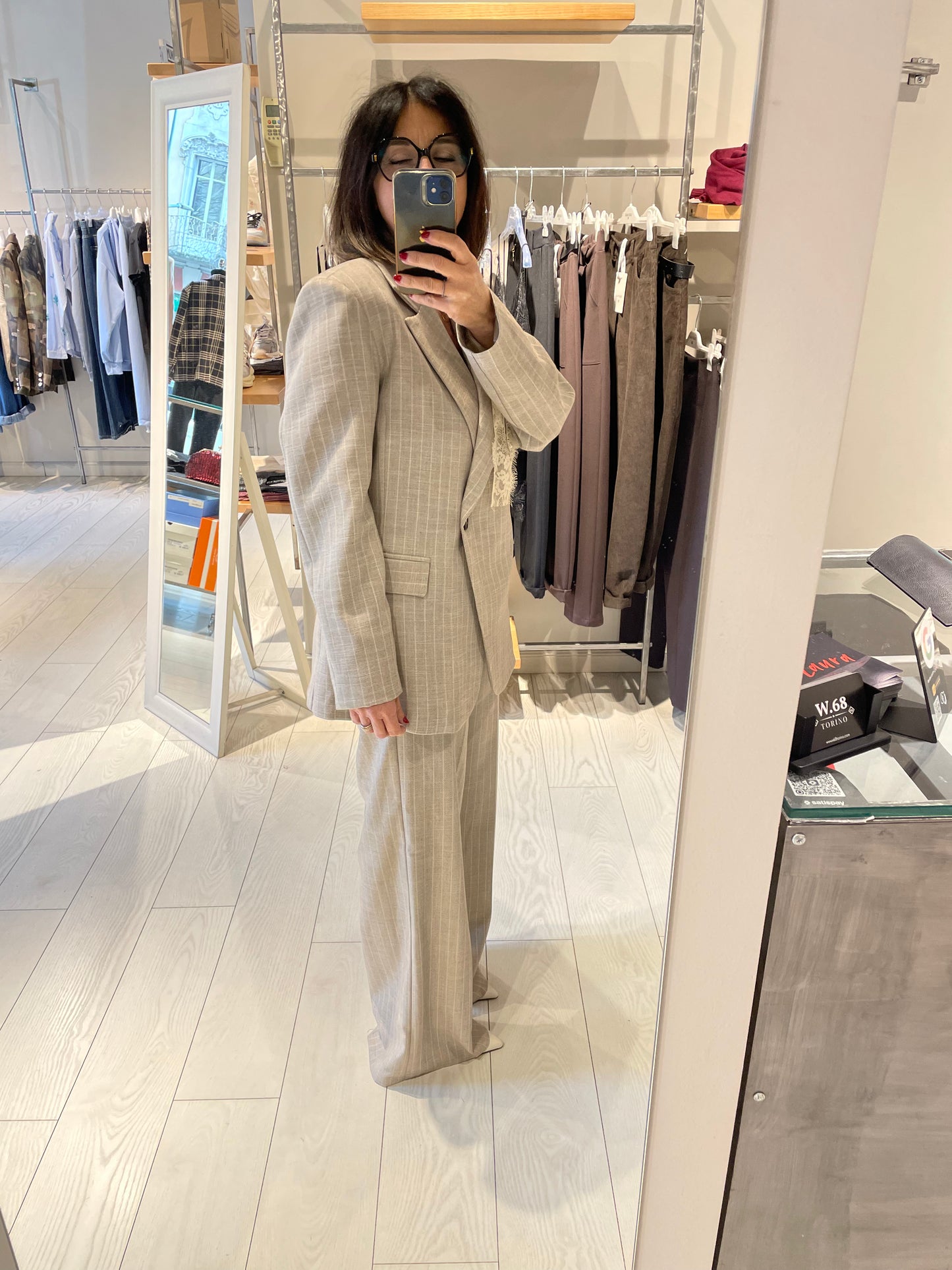 Pantalone gessato Susy Mix